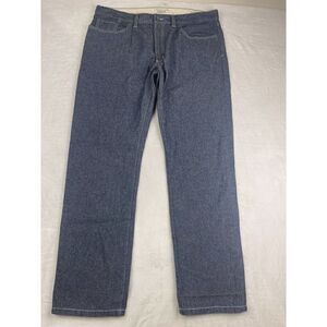 Lands' End Straight Jeans Men's Size 38x32 Blue Denim 100% Cotton 5-Pockets